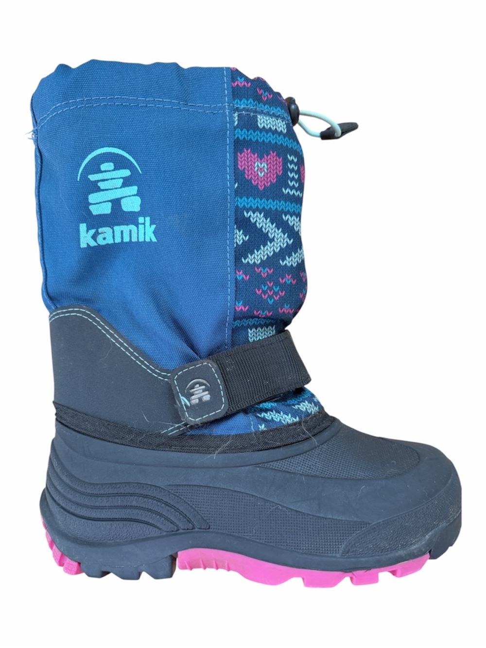 Kamik Girls Blue and Pink Snow Boot